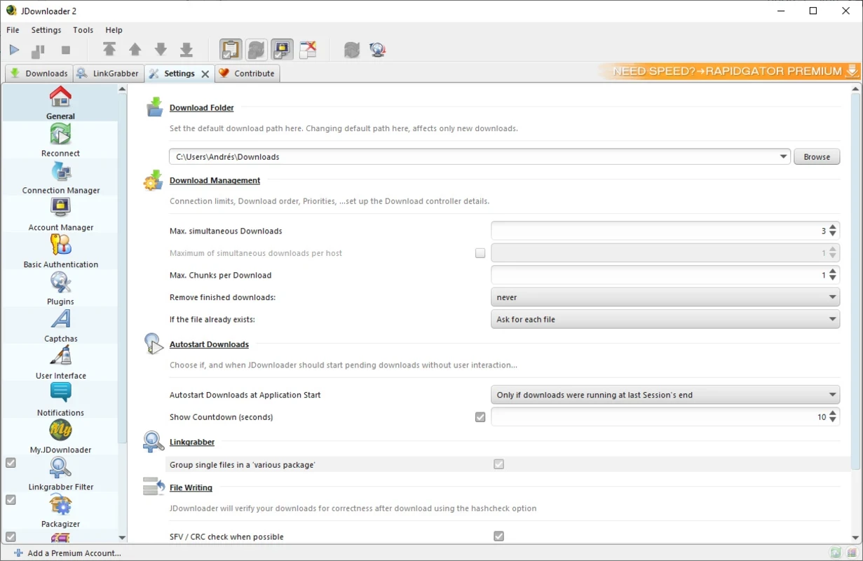 JDownloader — 스크린샷 3